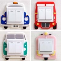 Silicone Switch Stickers Cartoon Children Room Decoration Lamp Holder Cover Luminous Switch Sticker Night Light Dust Protective Wall Stickers Decals