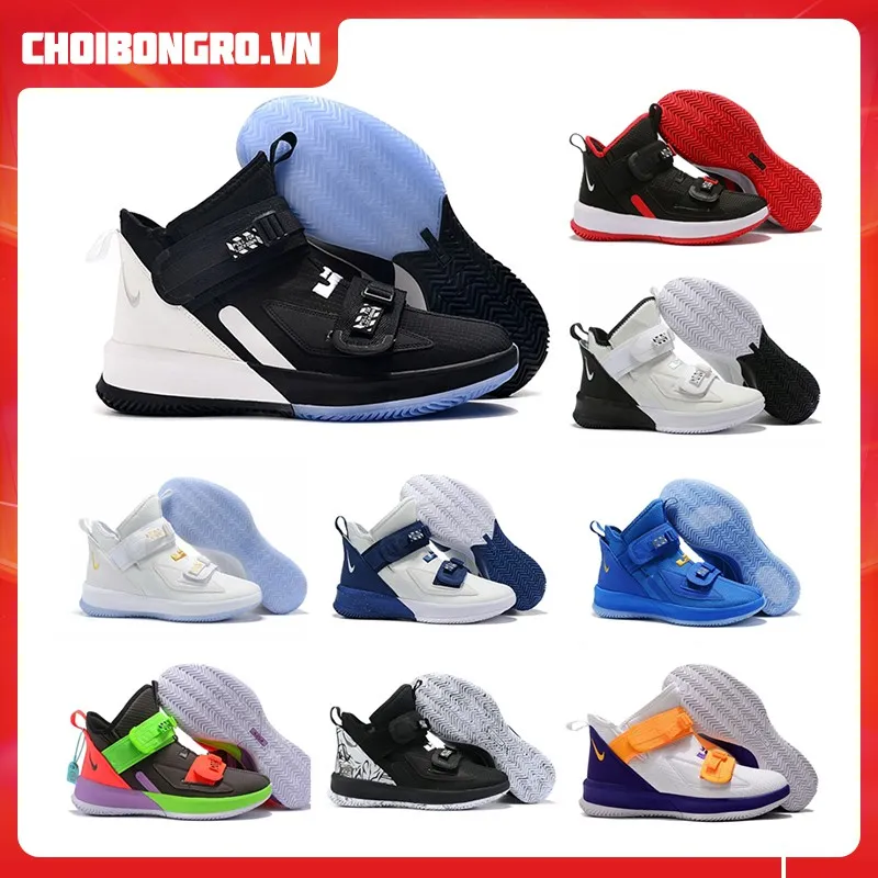 Giày bóng rổ Lebron Soldier 13 - Tích hợp Zoom, Air chuẩn, Full Box kèm tem  mác, giấy gói  