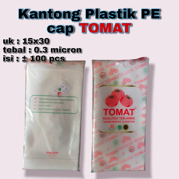 Plastik Pe Cap Tomat Ukuran 15x30 1kg Paket 4 Bungkus Kantong Es Plastik Es Plastik 9589