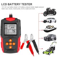 ZZOOI 12V 24V Digital Car Battery Tester CCA Internal Resistance Vehicle Cranking Charging Scanner Orange Red for Car Battery Tools