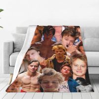 【CW】 Rudy Pankow Collage Blankets Movie Star Actor Throw for Sofa Lounge Quilt