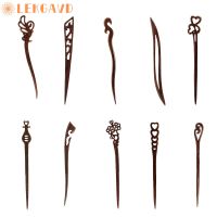 New Fashion Handmade Chopstick Hair Stick Sandalwood Carved Hairpin Hair Accessories Women  Retro Style Hair Styling Tools