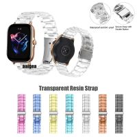 20mm 22mm Transparent Resin Strap For Huami Amazfit GTS 2e GTS2 mini GTS3 /GTR 3 Pro /Bip U S Replacement wristbad Band Bracelet