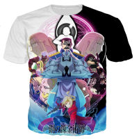 2023 NewFullmetal Alchemist Brotherhood T เสื้อผู้ชายผู้หญิง3D พิมพ์เสื้อยืด Casual Harajuku สไตล์ Tshirt Streetwear Tops