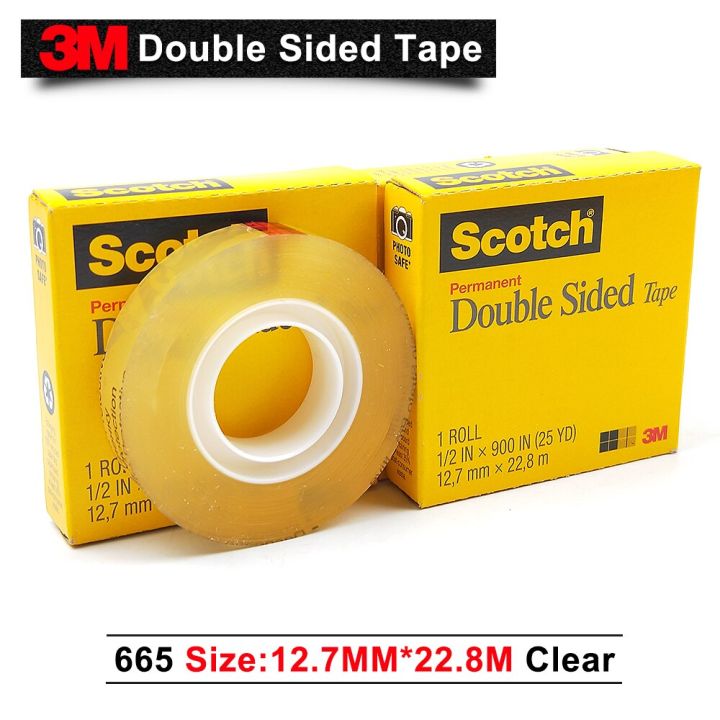 3m665-double-faced-tape-scotch-transparent-665-double-faced-adhesive-width-12-7mm-length-22-8meters