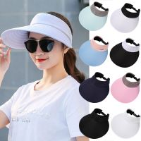 【CC】Summer Wide Brim Sun Visor Hat Adjustable UV Protection Golf Hat Portable Lightweight Sports Cap Casual Beach Cap for Women Men