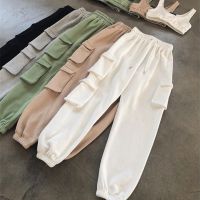 【CW】 and Patchwork Jogging Pants Sweatpants Women  39;s Elastic Waist Color