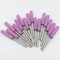 20pcs Chain Saw Stone Cylinder Shape 3mm Shank 6mm Head Dia Grinding Wheel Stone Dremel Rotary Tools