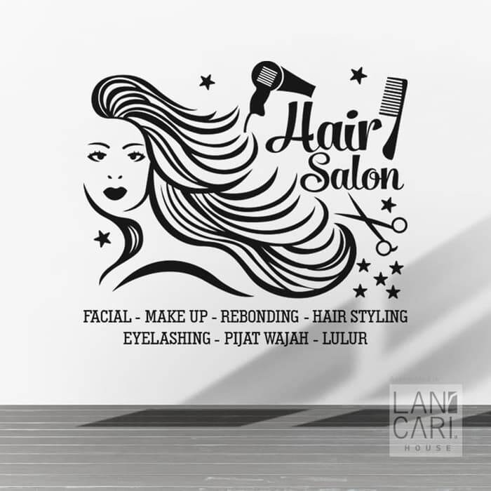 Sticker Cutting Decal Salon Makeup Kecantikan Custom Stiker Wall Kaca