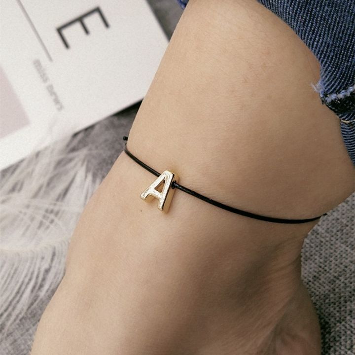 name-initial-letter-anklets-for-women-golen-color-adjustable-lucky-rope-ankle-bracelet-foot-jewelry-accessory-wholesale