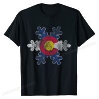 Colorado Snowflake Flag T-Shirt T Shirts Design Cheap Mens Tops T Shirt Design Cotton