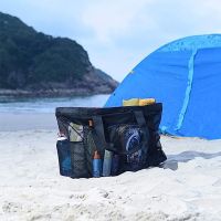 8 Pockets Summer Large Beach Bag For Towels Mesh Durable Travel Handbag Toys Organizer Waterproof Underwear Swimming Storage Bag
