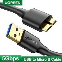 สายเคเบิล3.0ไมโคร USB แบบ Ugregreen 3A ไมโครชาร์จที่รวดเร็ว B สายเคเบิลต่อโทรศัพท์โทรศัพท์มือถือสายสำหรับข้อมูล Note 3 S5ฮาร์ดดิสก์ Toshiba