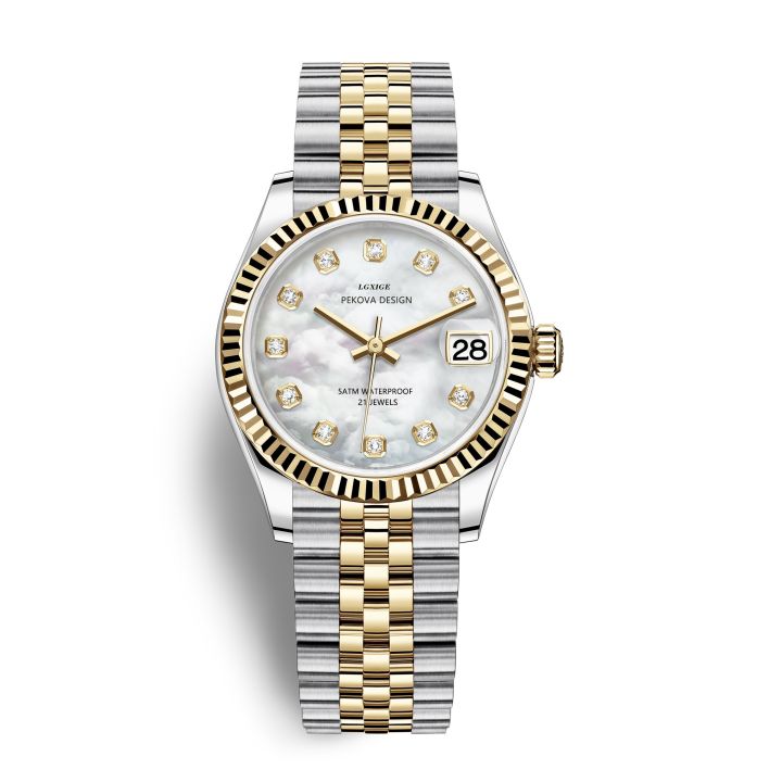 นาฬิกาข้อมือมียี่ห้อสำหรับผู้หญิง-lgxige-นาฬิกาข้อมือควอตซ์แฟชั่นสุดหรูขนาด31มม-สายรัดข้อมือสำหรับผู้หญิงจัดส่งฟรี