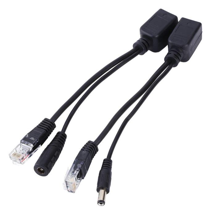 poe-adapter-cable-ชุดอุปกรณ์จ่าย-รับไฟฟ้าผ่านสายแลน-power-over-ethernet-or-poe-จำนวน-2-คู่