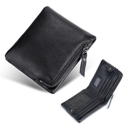 （Layor wallet）กระเป๋าเงินแบบมีซิปสำหรับผู้ชายและผู้หญิง,กระเป๋าเก็บบัตรกระเป๋าใส่เงินหนังแท้ Dompet Koin แบบมีซิปกระเป๋าสตางค์