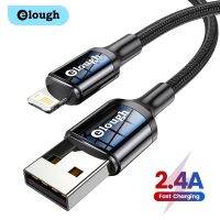 Elough USB สายสำหรับ iPhone 11 12 Pro Max Mini 13 8 Plus XS ชาร์จเร็ว2.4A ข้อมูล Ipad Macbook