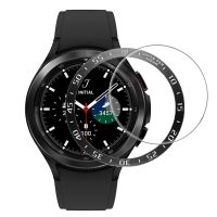 สำหรับ Galaxy Watch 4กระจกเทมเปอร์ปกป้องหน้าจอแบบคลาสสิก + กรอบสำหรับ Galaxy Watch 4 46มม. 42ชุด Bezel + ฟิล์ม