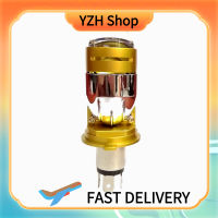 YZH Shop หลอดไฟไฟหน้ารถมอเตอร์ไซค์แบบ Led รถยนต์ H4 5700K 9V-80V ไฟสีขาว8d กระจกนูนความสว่างสูงชุดไฟหน้ามอเตอร์ไซค์