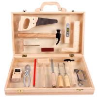 Childrens Repair Box Toy Building Multifunctional Woodworking Wooden Tool Kit Pretend Play Set For Kid Birthday Gift
