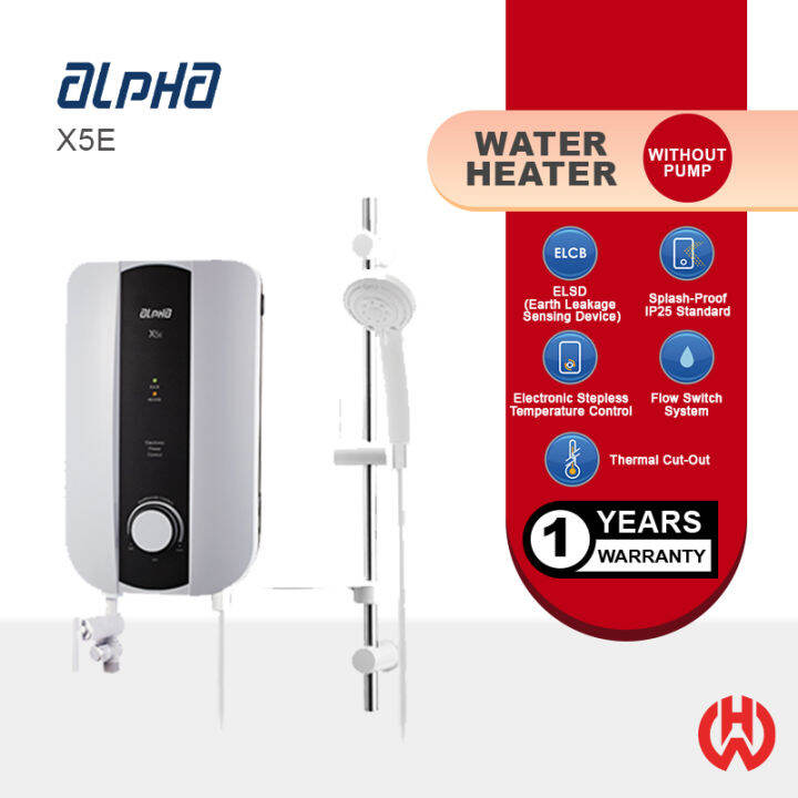 ALPHA Instant Water Heater X5E Non Pump White color Lazada