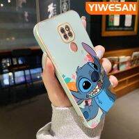 YIWESAN เคสสำหรับ Moto G9 Play G9 Plus เคสโทรศัพท์บางลายการ์ตูนสุดหรูรูปแบบขอบสี่เหลี่ยมเคสซิลิโคนกันกระแทกคลุมทั้งหมดป้องกันเลนส์กล้อง