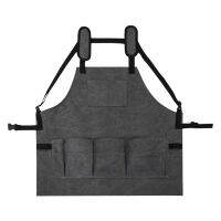 Electrician Canvas Apron Restaurant Gardening Uni Waterproof Oilproof Cooking Outdoor Barbecue With Pockets Professional