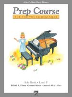 หนังสือเปียโน Alfreds Basic Piano Prep Course : Solo Book Book F