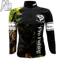 เสื้อตกปลา,ปั่นจักรยาน HN Black Pro Fishing (สินค้าพร้อมจัดส่ง) ป้องกันแสง UV เนื้อผ้าผิวสัมผัสนุ่มนิ่ม,ใส่แล้วรู้สึกเย็นสบาย,ระบายอากาศดี