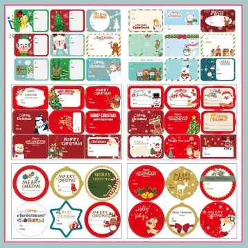 100-500pcs Merry Christmas Sticker Christmas Party Decoration Gift