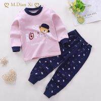 100% Cotton Infantil Underwear Suits Newborn Baby Girl Outfits Autumn Babies Clothes Little Boy Pullover + Trousers Kids Sets  by Hs2023