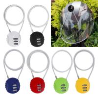 Helmet Lock Cycling lock Retractable Steel Cable Anti Theft 3 Digit Resettable Bicycle Locks for Locker Motorbike Locks