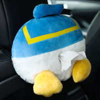 Cartoon Cute Car Backseat Hanging Tissue Box Cover Plush Auto Armrest Paper Case Holder Seats Organizer Interior Accessories