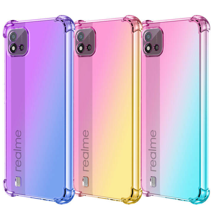 เคสโทรศัพท์สำหรับ-realme-c11-2021-gradient-สี่มุม-anti-fall-tpu-เคสโทรศัพท์