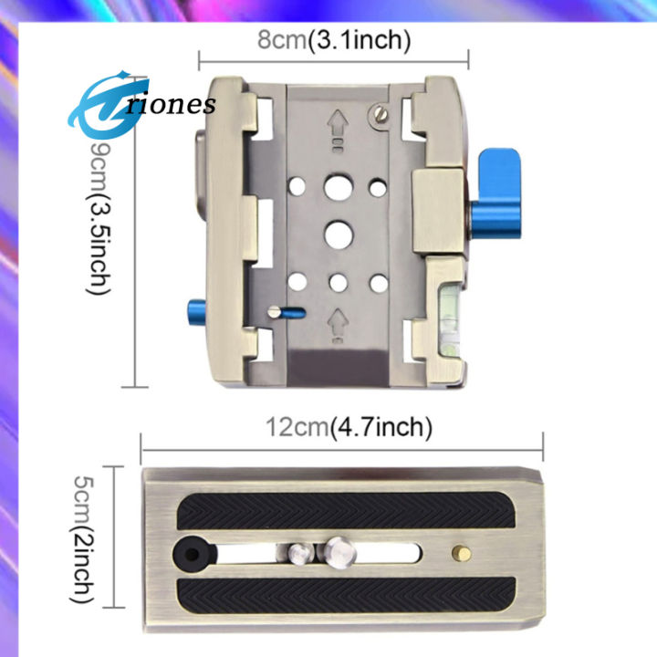 แผ่นปลดด่วนของกล้องพร้อมสกรูเกลียว1-4-3-8-อุปกรณ์เสริมกล้องถ่ายรูปอะลูมินัมอัลลอยสำหรับช่างภาพผู้สร้างภาพยนตร์