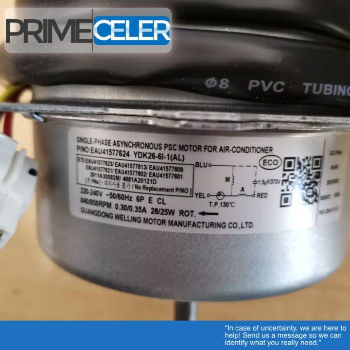 Fan Motor for Aircon LG Model EAU41577624 Lazada PH