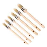 6 Pieces Small Paint Brush with Wooden Handle Trim Paint Brushes Trim Painting Tool Brush , 3 Sizes