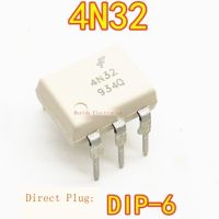 10ชิ้นสีขาว Optocoupler 4N32ใหม่จุด Optocoupler DIP-6ปลั๊กตรงนำเข้า4N32M