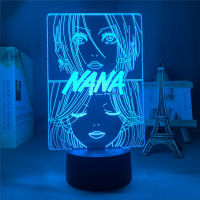 อะนิเมะ NANA Led Night Light Oosaki Nana &amp; Komatsu Nana อะคริลิค3d โคมไฟแฟลชสำหรับห้องนอนรีโมทคอนลเปลี่ยนสี Nightlight