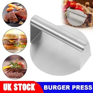 1pc Burger Press, Stainless Steel Round Burger Smasher, Stainless Steel  Beef Press Plate, Hamburger Meat Presser, Beef Pie Mold, Round Hamburger  Meat