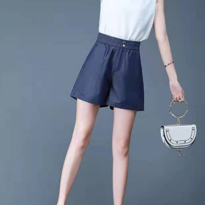 celana-pendek-denim-tencel-สำหรับผู้หญิงแข็งแน่นสไตล์เกาหลีใหม่ฤดูร้อนกางเกงสั้นของผู้หญิงขากว้างขนาดใหญ่ลำลอง