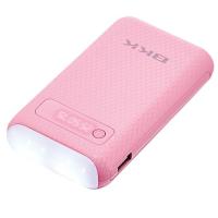 BKK แบตเตอร์รี่สำรองไฟฉายในตัว 2 ช่อง(POWERBANK) 10,000 MAH สีชมพู