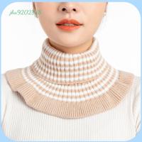 JHA9202888 สีทึบทึบ คอขนสัตว์ อบอุ่นและอบอุ่น แถบลายทาง ปกปลอมปลอม อีลาสติก ผ้าพันคอยามคอ ปลอกคอถักนิตติ้ง สำหรับผู้หญิง