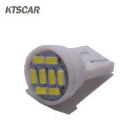 KTSCAR 200pcs pure White T10 8 smd 3014 LED Car Light 194 168 192 W5W bulbs Auto Wedge Lighting lamp license plate lights 12V