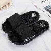 New Mens Flat Indoor Massage Slippers Men Home Non-slip Massage Slippers Zapatos Hombre Beach Flip Flops Mens Slides LW039 House Slippers