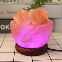 Himalayan Crystal Salt Lamp Salt Stone Lamp LED Colorful Color Changing Night Light Decoration Bedside Table Lamp Ornaments Night Lights