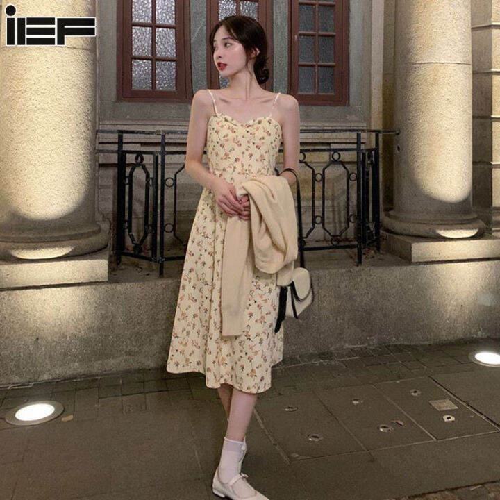 IEF women's suspender dress sweet and cute Lazada