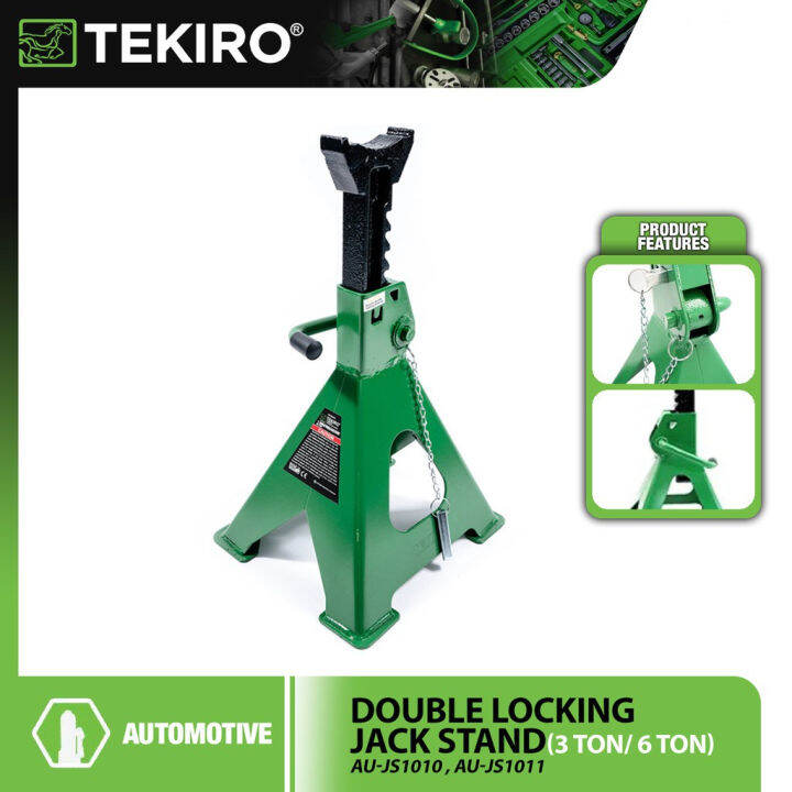 TEKIRO Double Locking Jack Stand (3Ton/6Ton) AUJS1010/AUJS1011 Lazada