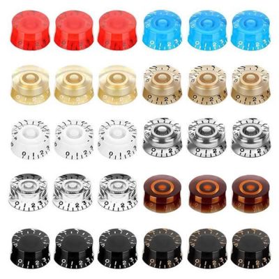 ；‘【；。 3PCS Muilty Color Plastic Speed Control Knobs For Electric Guitar Tone Volume Knobs Buttons