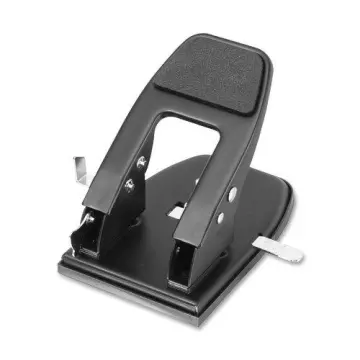 Officemate Heavy Duty 2-Hole Punch, Padded Handle, Black, 50-Sheet